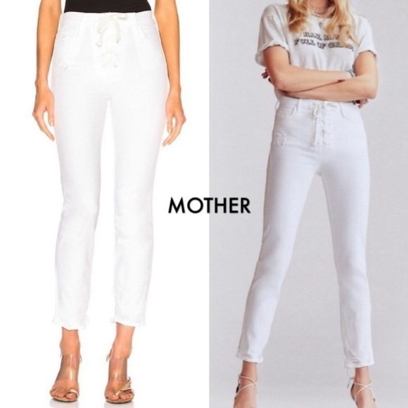 MOTHER White Ankle & Cropped Jeans - Picture 1 of 12